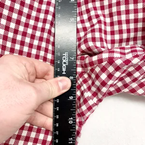 Universal Language Gingham Trousers Womens Size SS Red White Check Cotton‎ Pants thumbnail 3