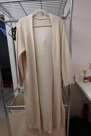 Dustier split sides open knit cardigan Tan Size L thumbnail 3