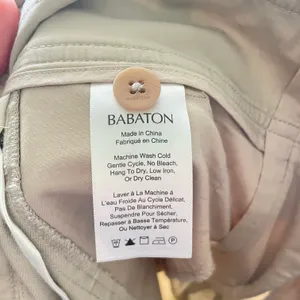 Babaton Beige Linen Blend Wide Leg Culotte Pants With Detachable Belt thumbnail 7