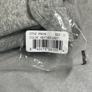 Skin Andreea Ali 0 XS Crop Top Gray Organic‎ Pima Cotton Ribbed Long Sleeve NWT thumbnail 11