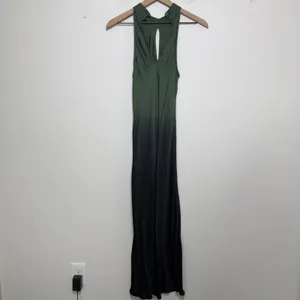 Young Fabulous & Broke Women‎ Manhattan Dress M Green Ombre Halter Maxi Keyhole thumbnail 5