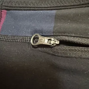 Lululemon black yellow blue burgundy stripe zip up‎ Nice Asana Jacket sweatshirt thumbnail 3