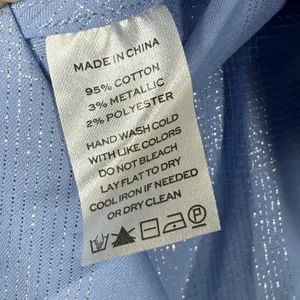 Hill House Home Athena Nap Dress XS Light Blue Glitter Check Metallic Smocked NW thumbnail 7
