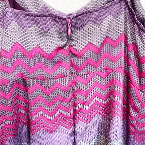 Collective Concepts Chevron Purple Pink & Grey Tank Dress thumbnail 5