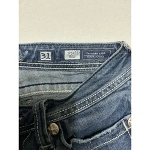 Miss Me Jeans Women 31 Bootcut Dark Wash Embroidered Rhinestone JP5033R thumbnail 3