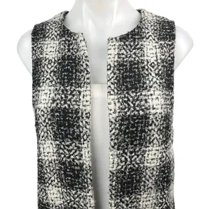 BCBGeneration Plaid Sleeveless Midi Long Duster Blazer Cardigan Coat Jacket Sz S thumbnail 3