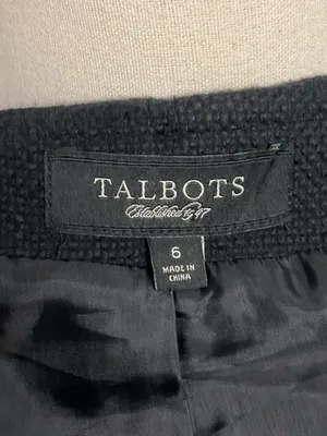 Regencycore Military Blazer Black Asymmetrical Zip Costume Jacket Sz 6 Talbots thumbnail 3