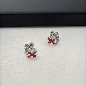 Small Cross Hoop Earrings for Men Women Streetwear Hip Hop Punk Unisex Style thumbnail 2