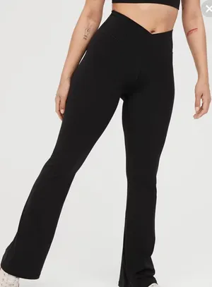 Aerie High Rise Cross-over Flare Leggings thumbnail 1