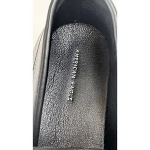 American Eagle Black Loafers Gold Horsebit Slip On Flats Womens 7 thumbnail 3
