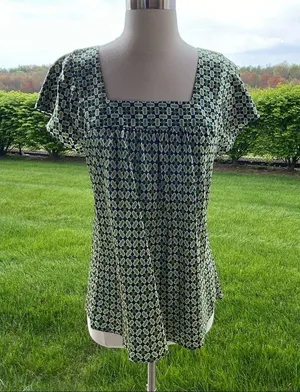 Banana Republic Square Neck Silk Blouse thumbnail 2