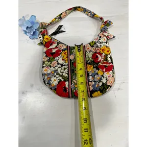 Vera Bradley Floral Quilted Hobo Bag Purse Zip‎ Top Colorful thumbnail 2