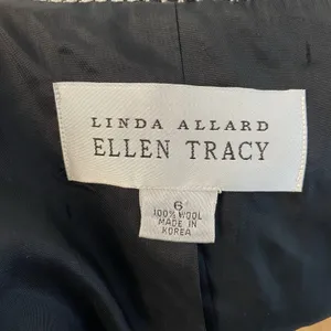 Wool Women Blazer Size 6 Houndstooth Classic Old Money Linda Allard Ellen Tracy thumbnail 2