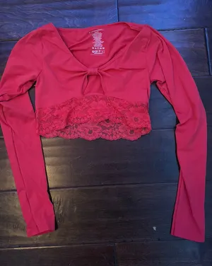 Anthropologie Long Sleeve Crop Top thumbnail 1