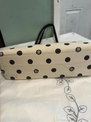 Dooney & Bourke Black and White Polka Dot Tote thumbnail 2