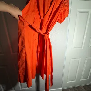 Ashley Stewart • Wrap Midi Dress • Orange • Size 18 • 97% Cotton • Plus size thumbnail 10