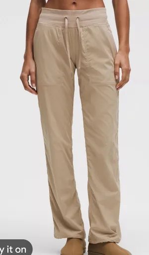 lululemon athletica Dance Studio Mid-Rise lined‎ Pants — Tan 2 thumbnail 1