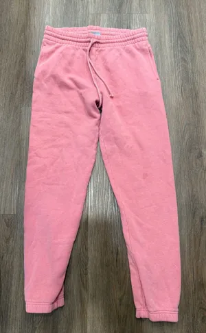Tna Aritzia Cozy Fleece Mega Sweatpants Pink High Waisted‎ Joggers Womens Medium thumbnail 1