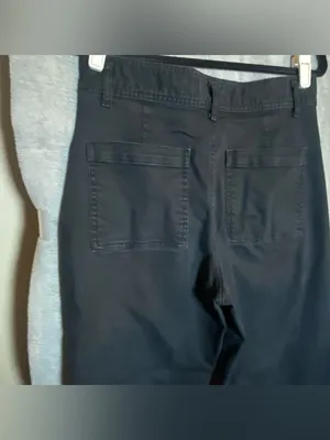 Zara Black High Waisted Career‎ Modest capsule Wide Leg Black Pants Normcore 10 thumbnail 8
