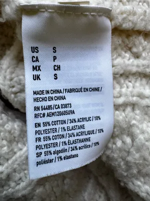 American Eagle Women’s Cozy Cream Cable Knit Sweater S/P thumbnail 5
