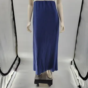 Missy Robertson Strapless Maxi Dress Large Blue Embroidered Floral Boho Summer thumbnail 11