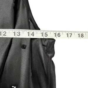 Allen Schwartz Prive Dress 12 Black Jeweled One Shoulder Blouson Evening Party‎ thumbnail 9