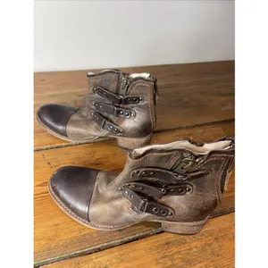Freebird Brown Leather Grecko Ankle Boot‎ Sz 10 thumbnail 4