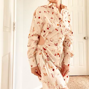 Peppermayo Soho Printed Cut Out Shirt Dress thumbnail 3