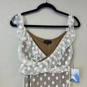 NWT Majorelle Bandit Off the Shoulder Mini Dress White Medium thumbnail 5