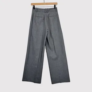 Aritzia Babaton Womens Dress Pants Gray Pleated Front Barrel Leg Trouser Size 0 thumbnail 4
