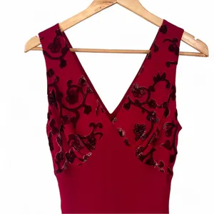Vintage 90s Jonathan Martin Studio 100% Silk V-Neck Midi Dress Size S thumbnail 2