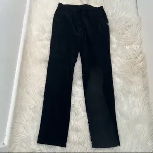 Vintage Express Blues Women's Sz 9/10 Straight Leg Pant Black Faux Suede Stretch thumbnail 2