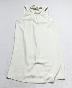 Joie Tie Neck Halter Shift Dress‎ Womens Size S Ivory White Mini Cocktail Crepe thumbnail 1