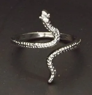 Minimalist Snake Wrap Ring Silver thumbnail 1