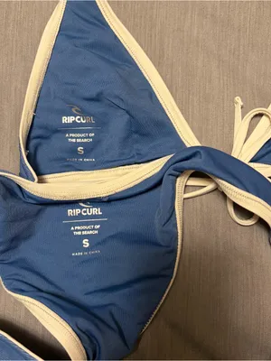 Rip Curl Small Blue Bikini Set, Shell, Triangle Top and High Leg Bottoms, Tillys thumbnail 10