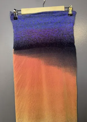 Guess Collection Skirt Womens Medium Multicolor Ombre Knit Maxi Lined Stretch thumbnail 1