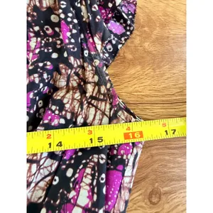 Ulla Johnson Asis Midi Dress Cotton Silk Batik Floral Tiered Purple Fuchsia 0 thumbnail 10