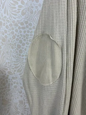 We The Free Beige Oversized Owen Thermal V-Neck Long Sleeve Top - Size - Medium thumbnail 7