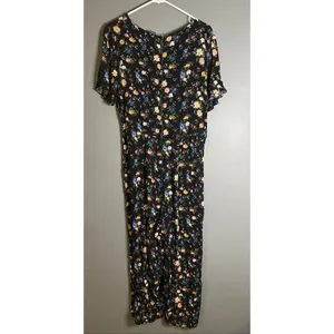 Wild Fable Floral Crop Jumpsuit Short Sleeve Size Large NWOT thumbnail 6