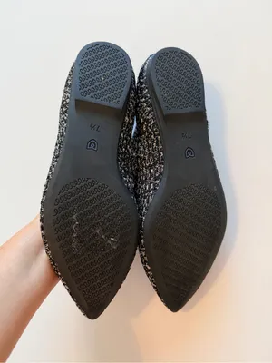 Rothy's tweed weave pattern with delicate gold thread, arch support insert, 7.5 thumbnail 11
