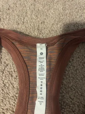 Lululemon Women's Rust Racerback Tank Top thumbnail 3