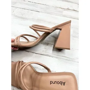 Abound ABAUSTYN-PU Beige Block Heel Strappy Square Toe Open-toe Heels Size 9M thumbnail 4