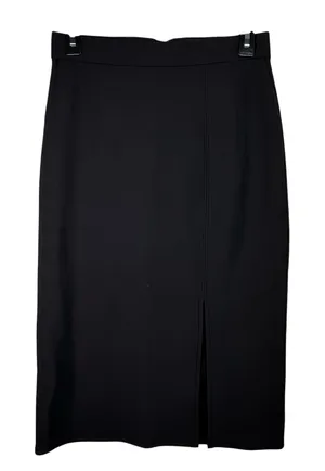 Ookie and Lala Black High Waist Pencil Skirt Front‎ Slit Midi Women's Medium thumbnail 1
