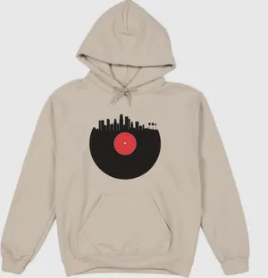Record Print Hoodie thumbnail 1