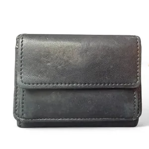 Jimmy Choo Black Leather Studded Star Wallet Compact Trifold Made Italy thumbnail 2
