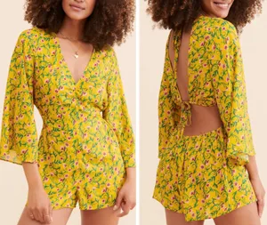 The Magnolia Floral Romper, Size XXS thumbnail 2