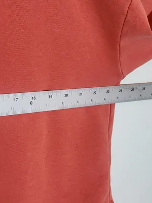 Daily Practice Coral Cropped Sweatshirt with Wide Neckline Size Small thumbnail 5