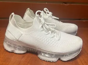 Link White Sneakers with Knit Mesh Upper and Air Cushioning thumbnail 1