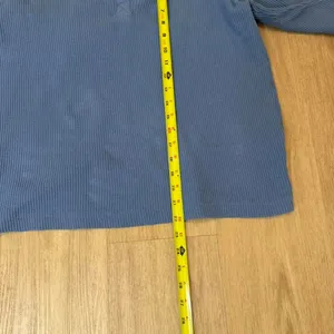 L.L.Bean waffle knit top Women's size small Blue thumbnail 5