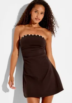 Wild Fable Brown Strapless Mini Dress — Women’s Size S — New with Tags thumbnail 1